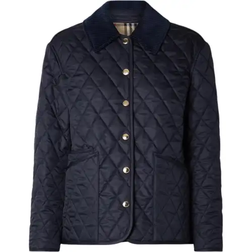 Burberry Long Sleeved Quilted Snapped Jacket