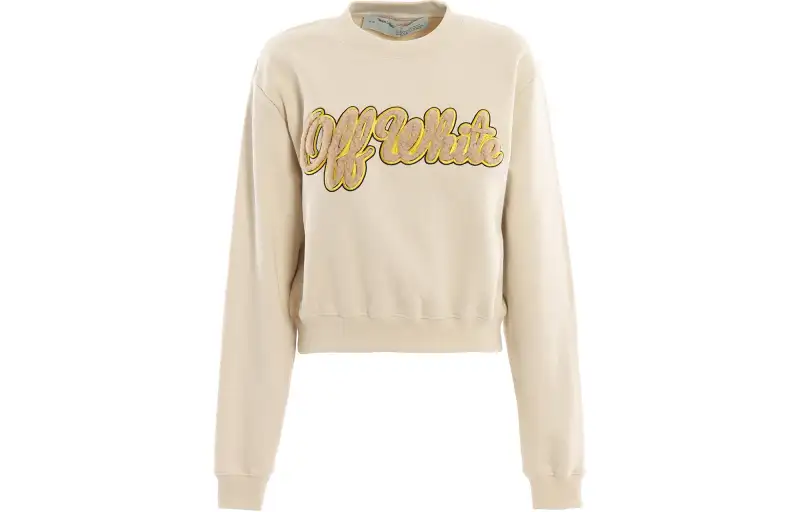 OFF WHITE Sweatshirt Regular Fit Women's Ecru