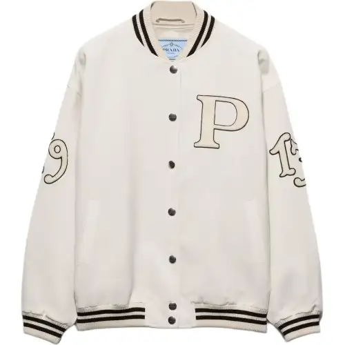 PRADA Letter patch Appliqué Bomber Jacket
