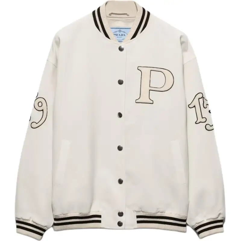 PRADA Letter patch Appliqué Bomber Jacket