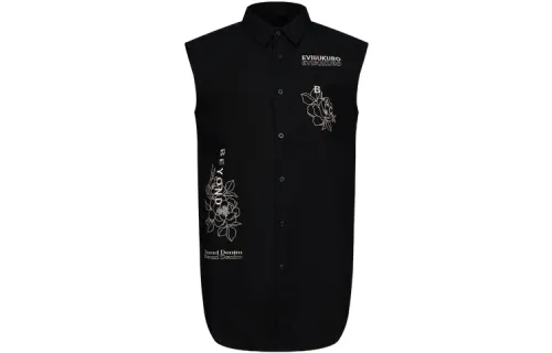 EVISU Shirts Women's Black Lapel Moderate Other