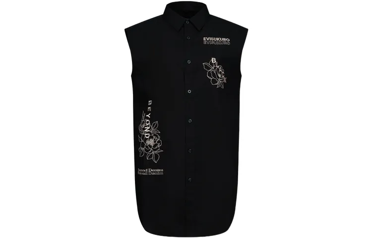 EVISU Shirts Women's Black Lapel Moderate Other