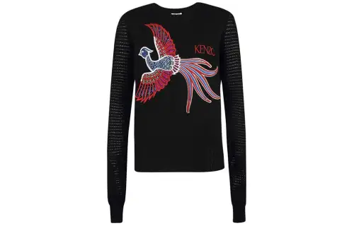 KENZO Knitwear Women's Black Crew Neck Moderate Other