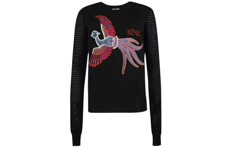 KENZO Knitwear Women's Black Crew Neck Moderate Other