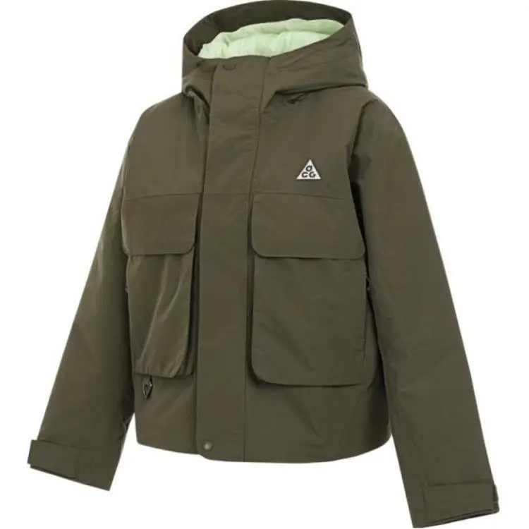 Nike Storm FIT Jackets & Coats Women's Medium Olive Green/Ultra Light Fluorescent Yellow/Peak White