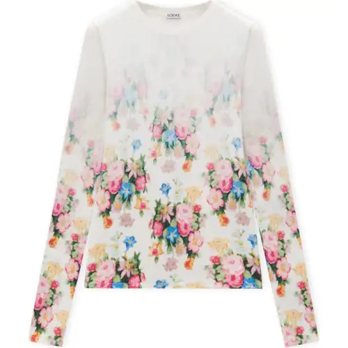 LOEWE Floral Printed Long Sleeved Top