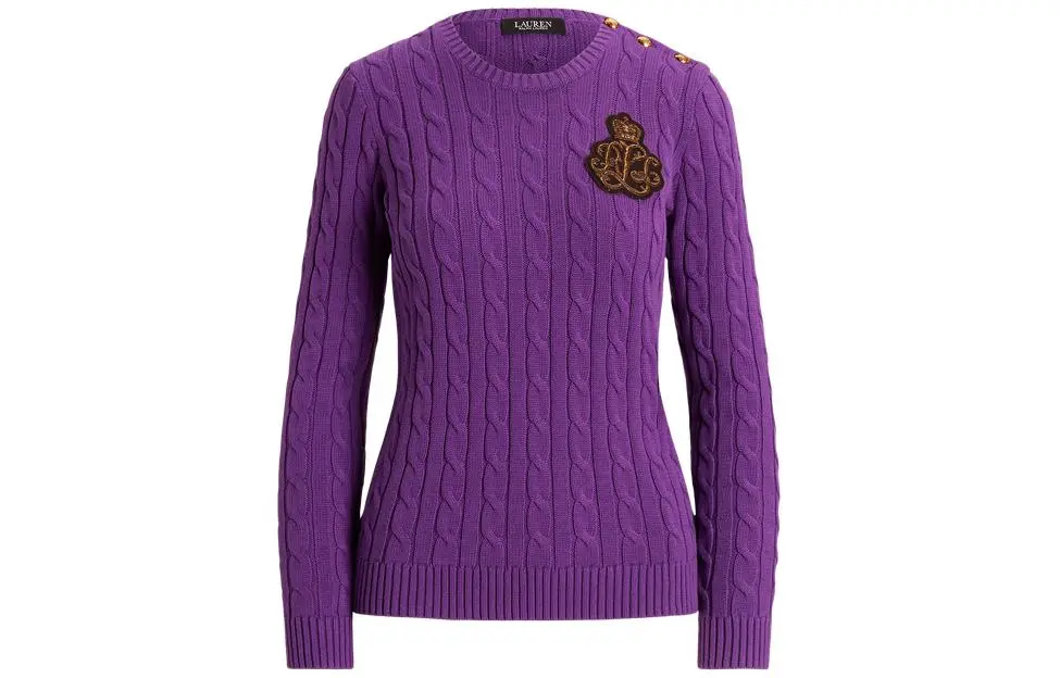 Polo Ralph Lauren FW23 Knitwear Slim Fit Women's Purple