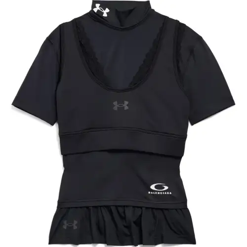 Balenciaga x Under Armour T Shirt, Regular Fit Women's Black