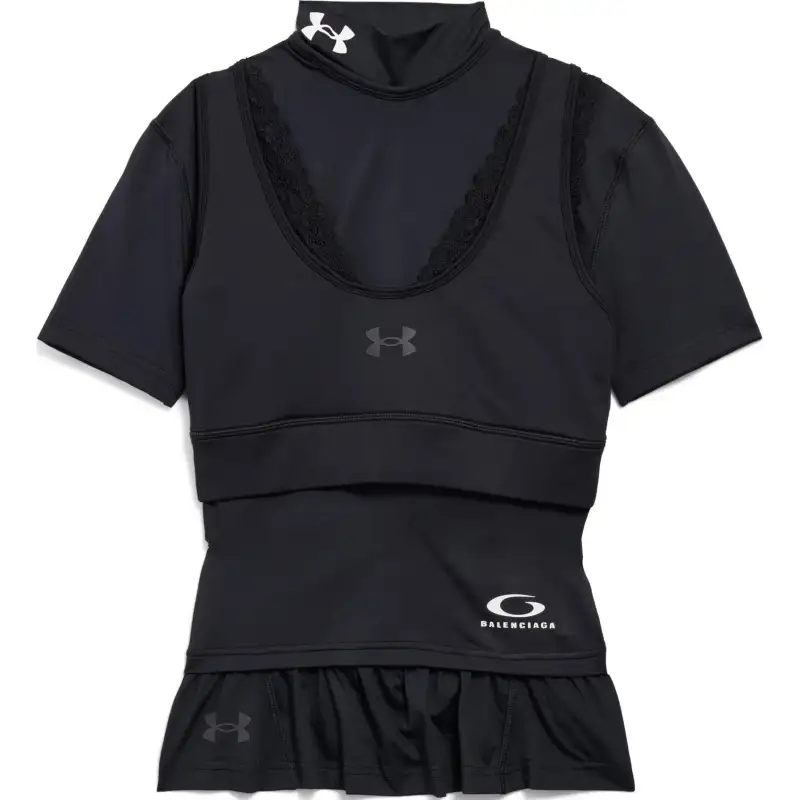 Balenciaga x Under Armour T Shirt, Regular Fit Women's Black
