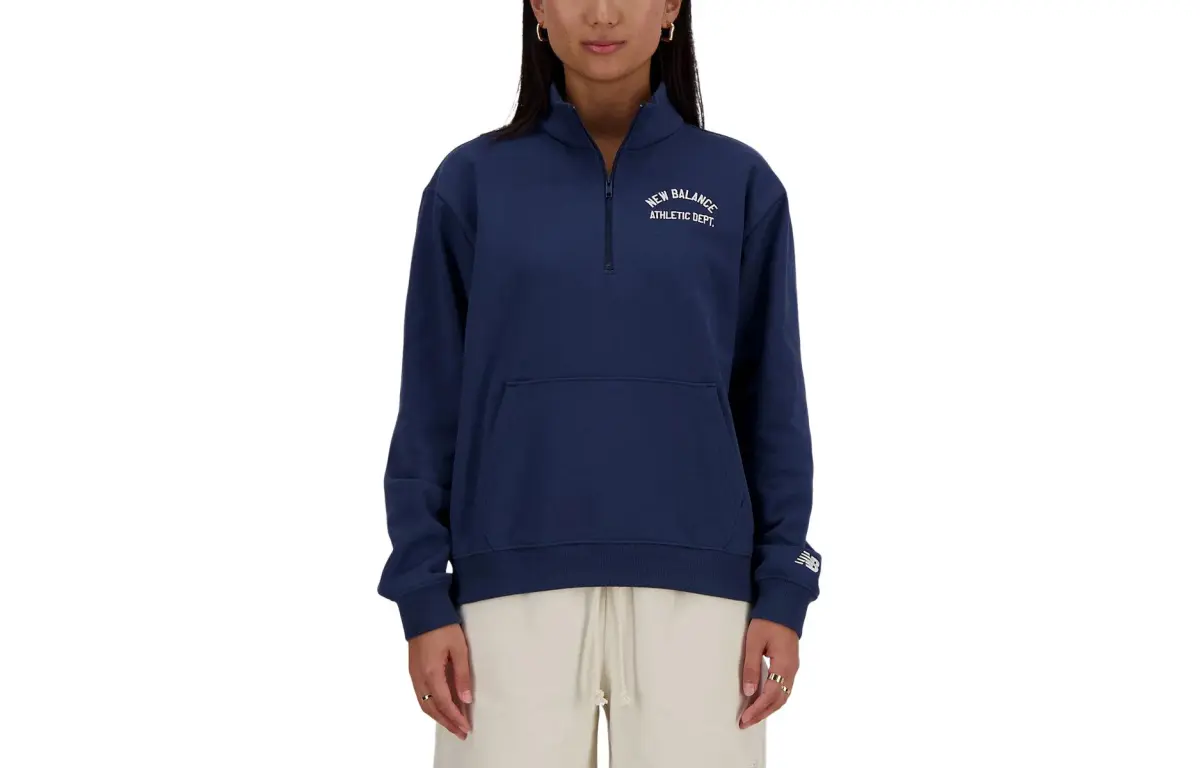 New Balance Sportswear's Greatest Hits Quarter Zip Sweatshirt Women's Marine Blue