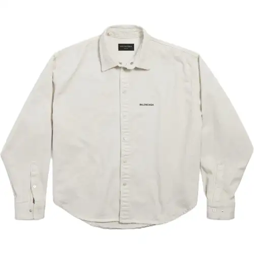 Balenciaga Logo Embroidered Large Fit Shirt