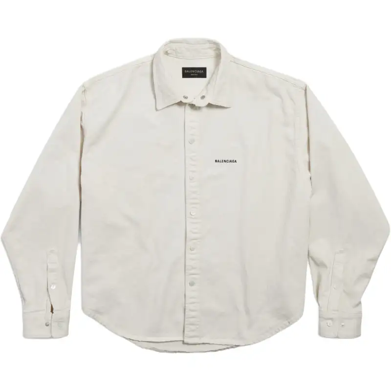 Balenciaga Logo Embroidered Large Fit Shirt