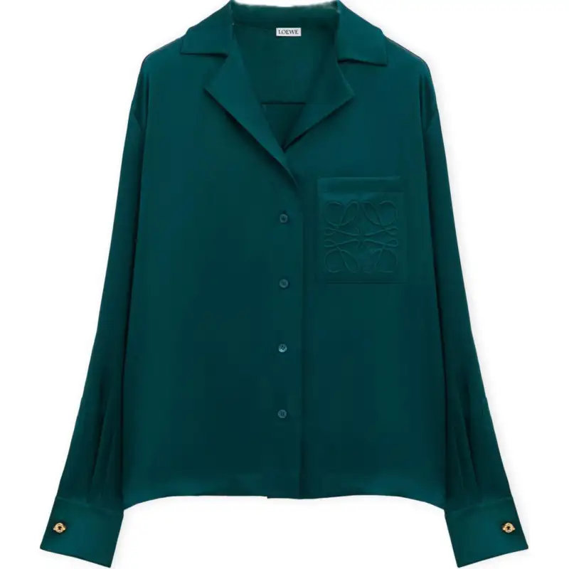 LOEWE Pyjama Blouse 'Dark Green'