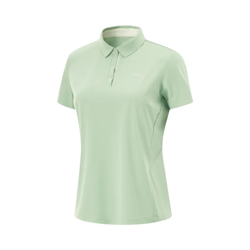 Li Ning Fitness Series Polo Shirt Women's Tallow Green