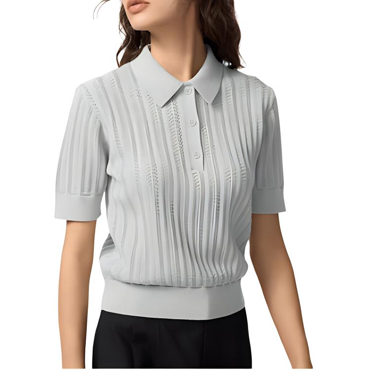 Женская футболка-поло UNIQLO Comptoir des Cotonniers SS25 Polo (зеленая)