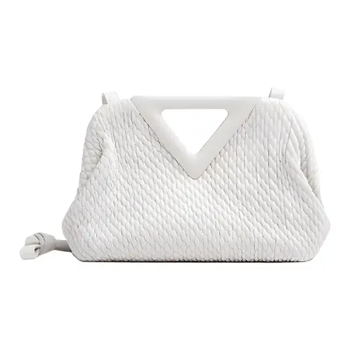 Bottega Veneta Point Calfskin Shoulder Bag, Crossbody Bag, Handbag Women's White