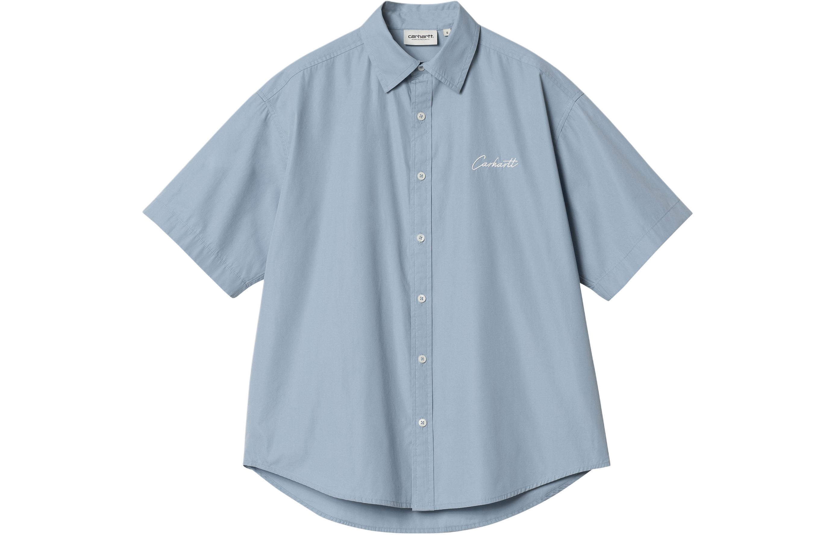 Женская рубашка Carhartt WIP SS24 W' S/S Jaxon Shirt (синяя)