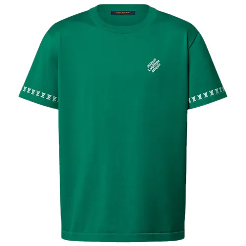 LOUIS VUITTON 1AHECG Signature Short Sleeved Cotton Crewneck