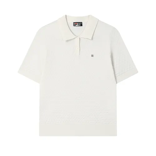 FILA Polo Shirt Women's Mist Lotus White