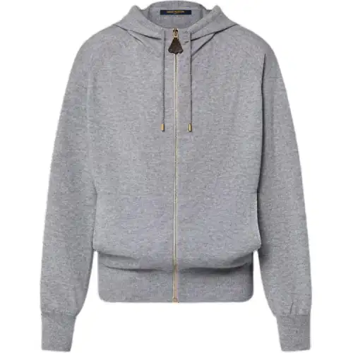 LOUIS VUITTON Cashmere Zip-Up Hoodie