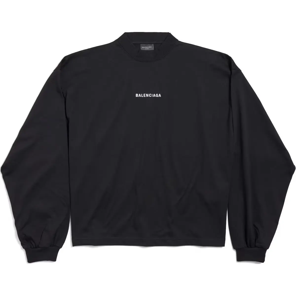 Balenciaga Logo Embroidered Long Sleeve T Shirt