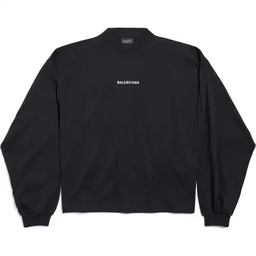 Balenciaga Logo Embroidered Long Sleeve T Shirt