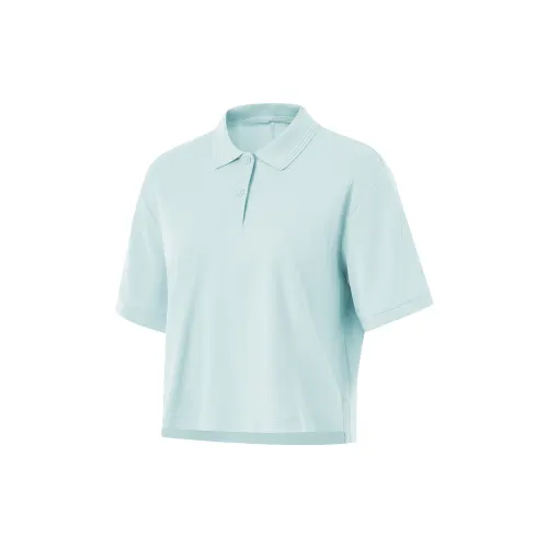 Li Ning Fitness Series Polo Shirt Women's Light Blue