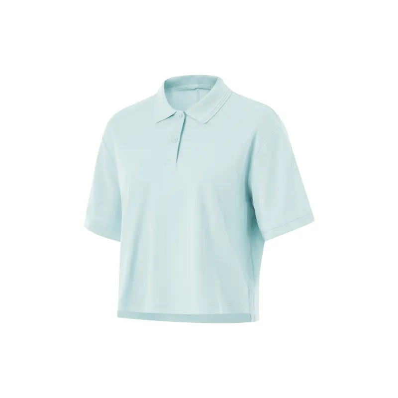 Li Ning Fitness Series Polo Shirt Women's Light Blue