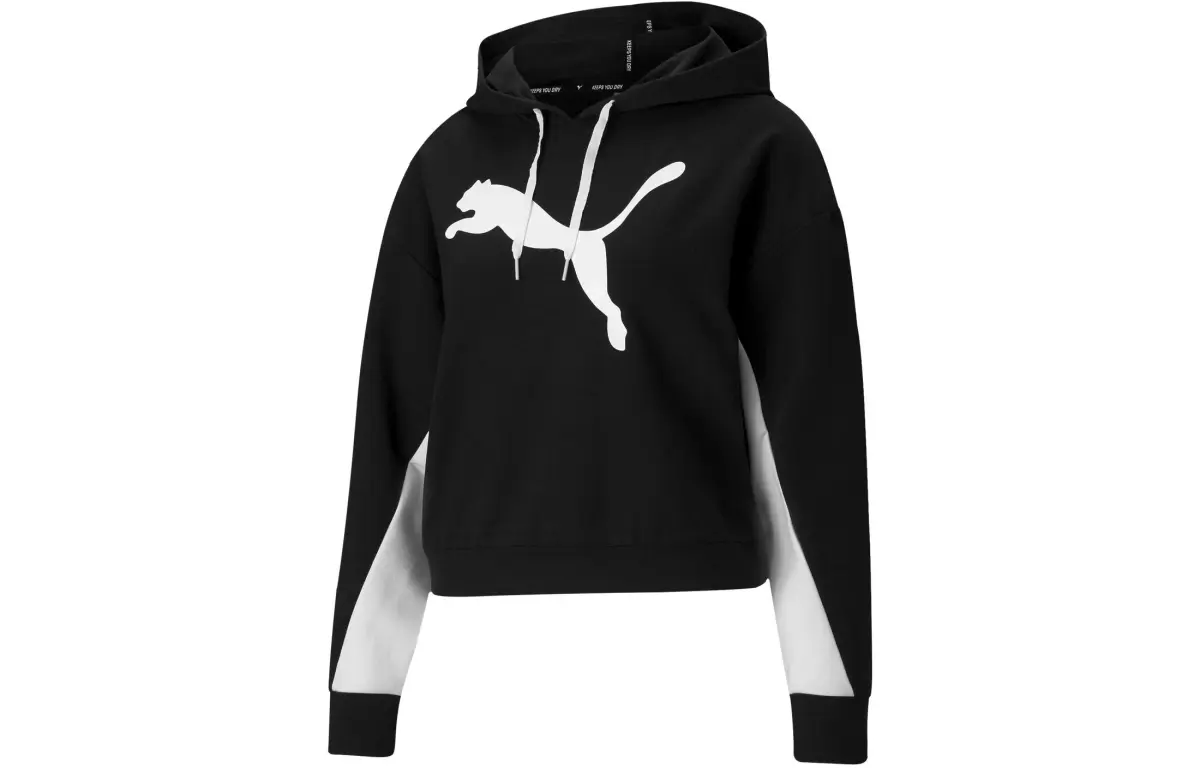 PUMA Sweatshirts Women's Black Hooded Moderate Other