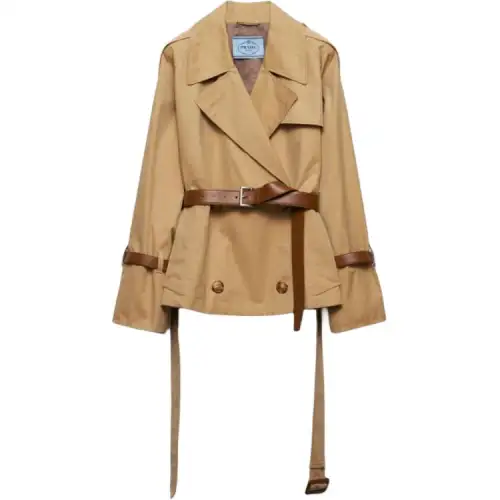 PRADA Double Breasted Belted Trench Jacket