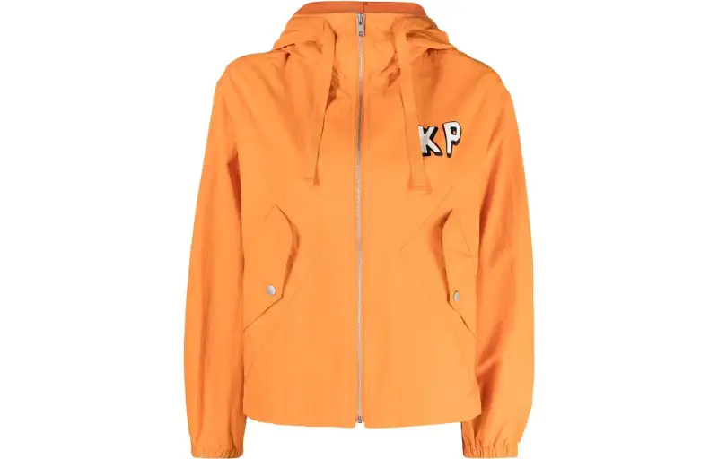 KENZO Logo Printed Zip Up Hooded Jacket