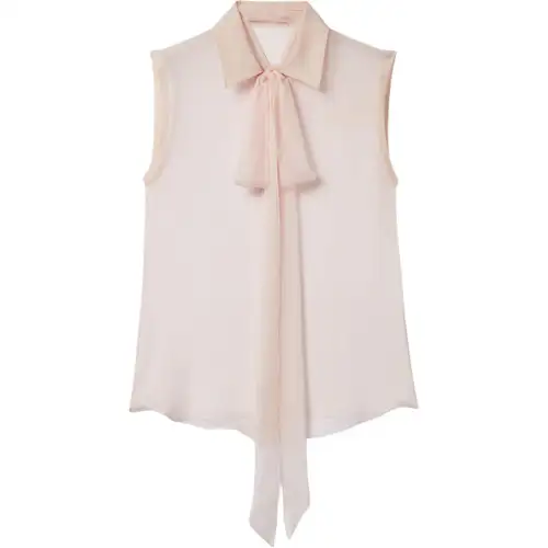 GUCCI Silk Chiffon Sleeveless Shirt