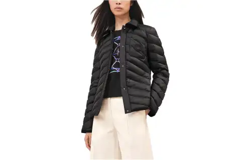 HERMES Jackets Women's Black Shirt Collar Moderate Other