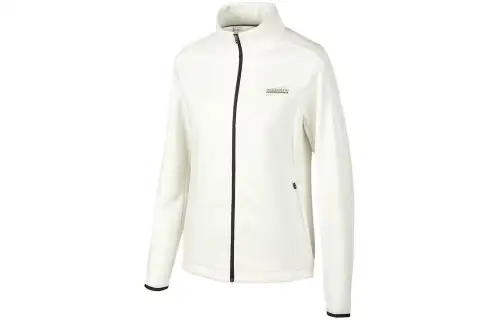 Skechers Solid Color Fleece Lined Outdoor Fitness Thermal Jackets & Coats Women's Marshmallow White