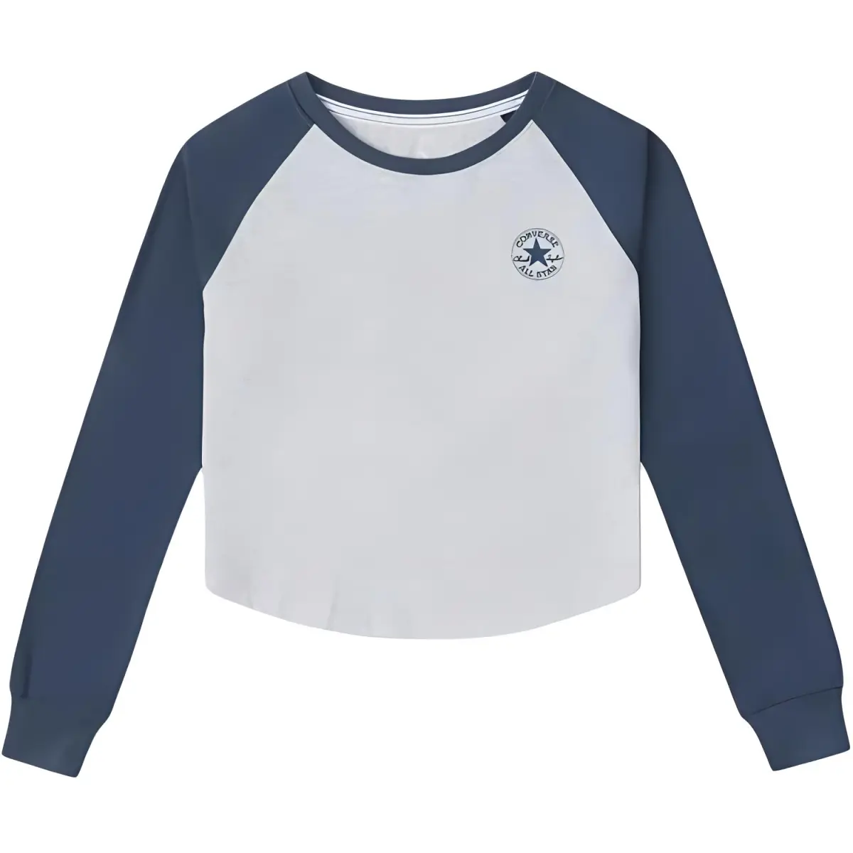 Converse T-Shirts Women's Gray Crew Neck Moderate