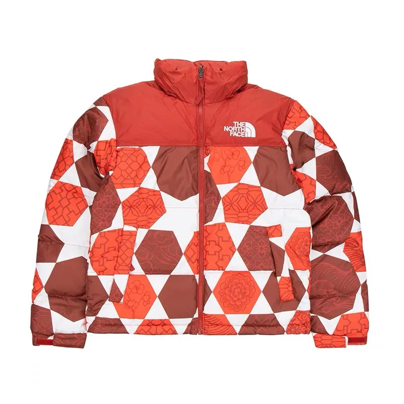 THE NORTH FACE 1996 Retro Nuptse Ic Geo Print Jacket Fiery Red