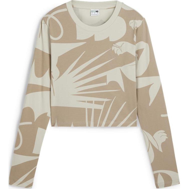 Женская футболка PUMA Artisanal (коричневая)