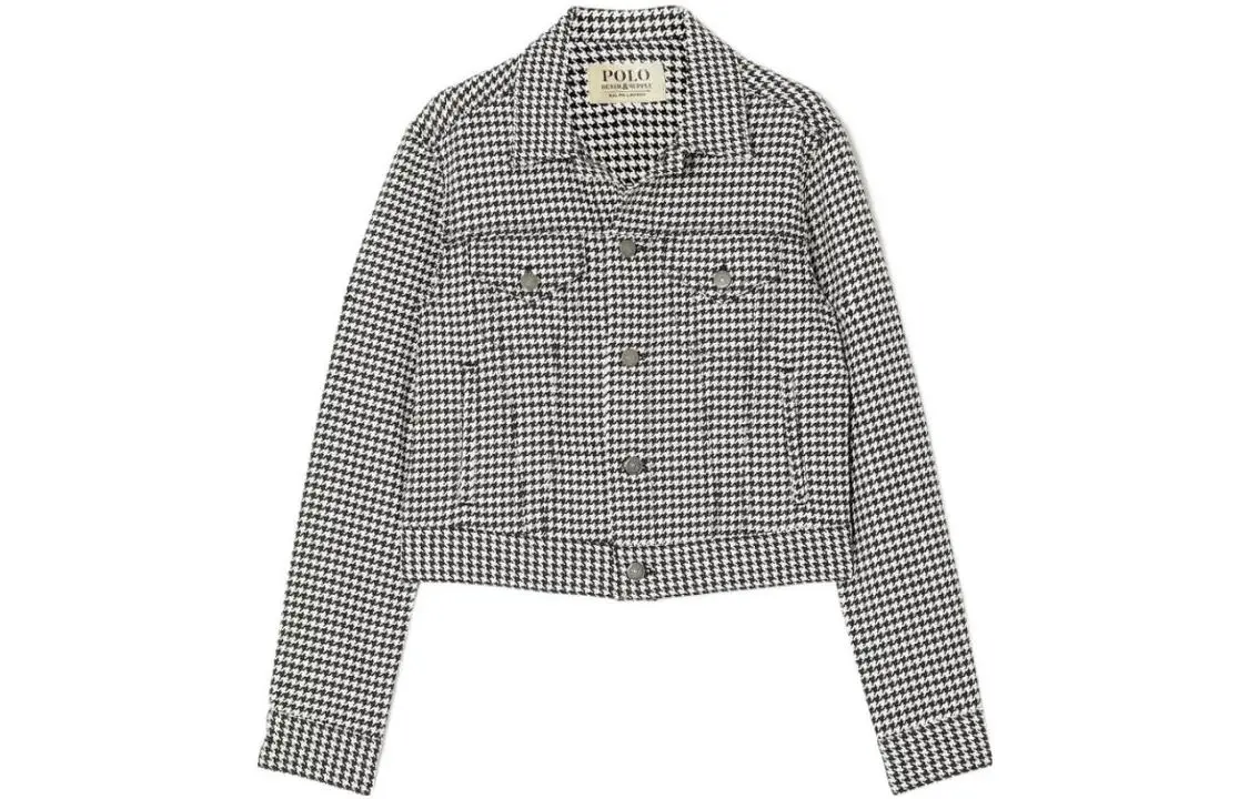 Polo Ralph Lauren Jackets Women's Black Lapel Moderate Nipped-in Waist