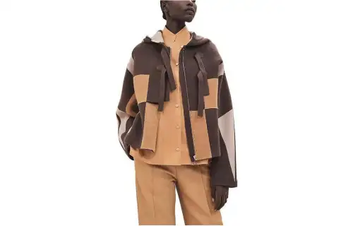 HERMES Jackets Women's Multicolor Hooded Moderate Other
