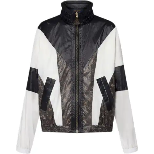 Lv Sporty Color Blocked Zip Up Parka