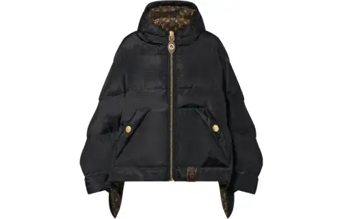 Lv Monogram Accent Pillow Puffer Cape
