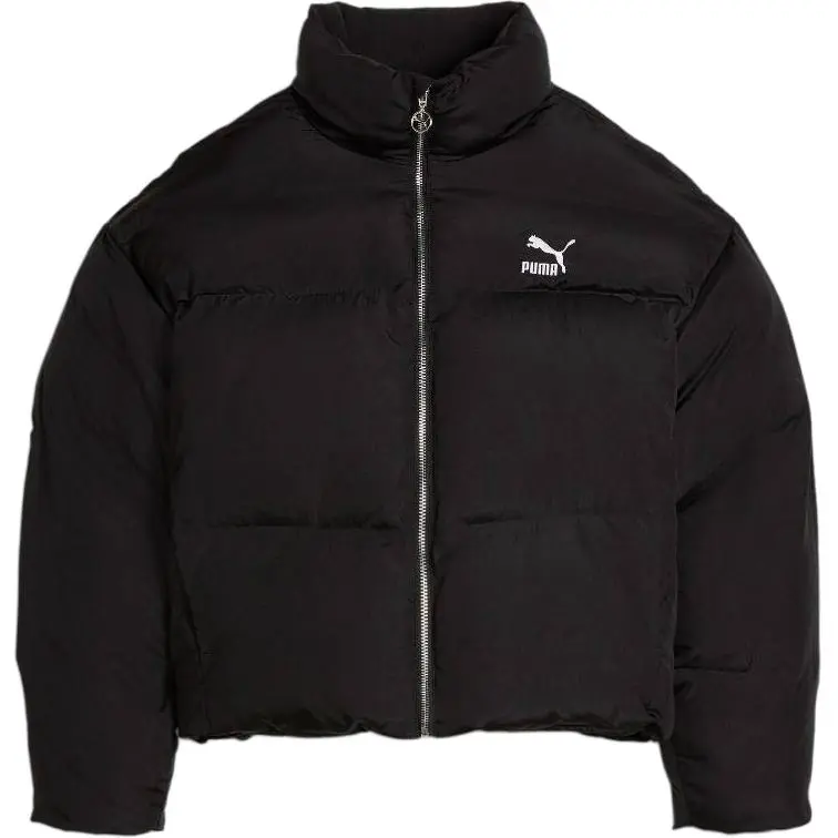 PUMA Down Jackets Women's Black Stand Collar Thickened Other