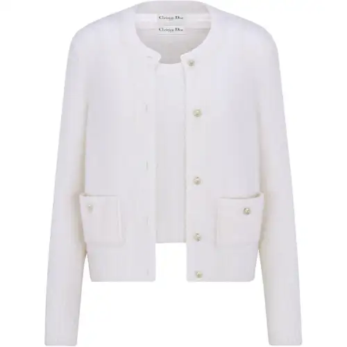 Christian DIOR Button Up Crewneck Cardigan