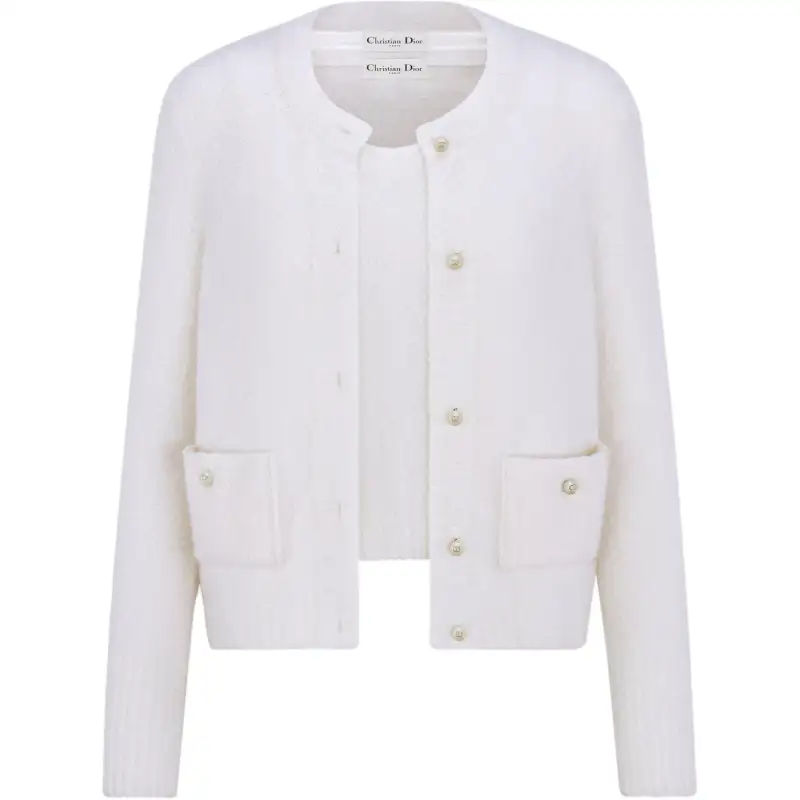 Christian DIOR Button Up Crewneck Cardigan