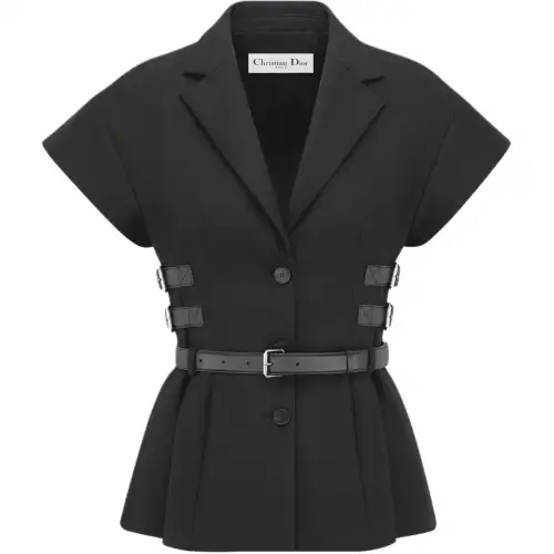 Christian DIOR Paris Short Sleeved Belted Jacket