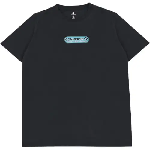 Converse Drop Shoulder Sleeve T Shirt Women's Black