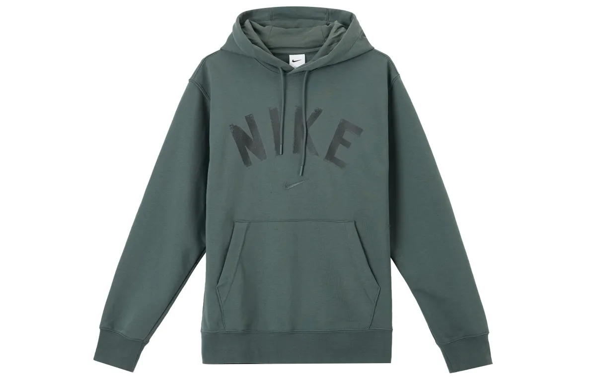 Nike Sweatshirts Men's Green Hooded Moderate