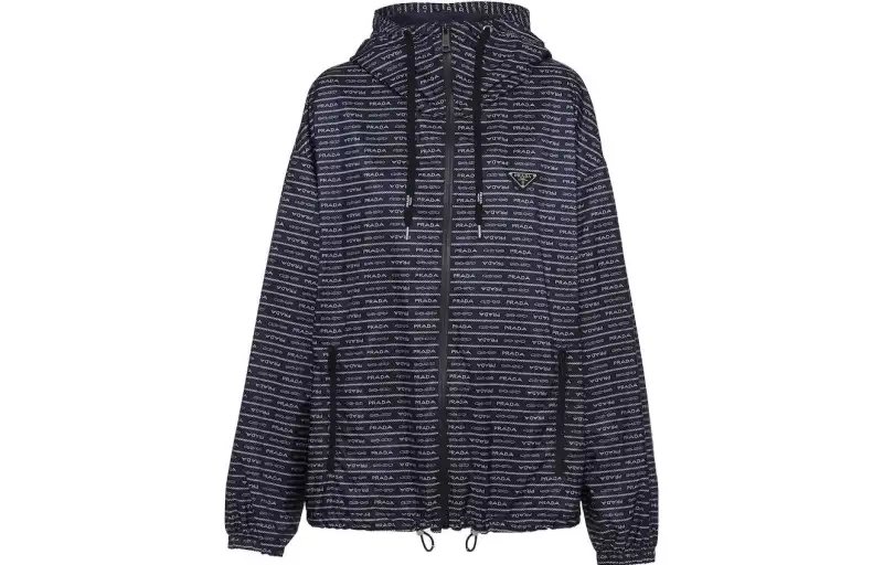 PRADA Triangle logo Printed Raincoat