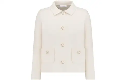 DIOR Jackets Women's White Lapel Moderate Other