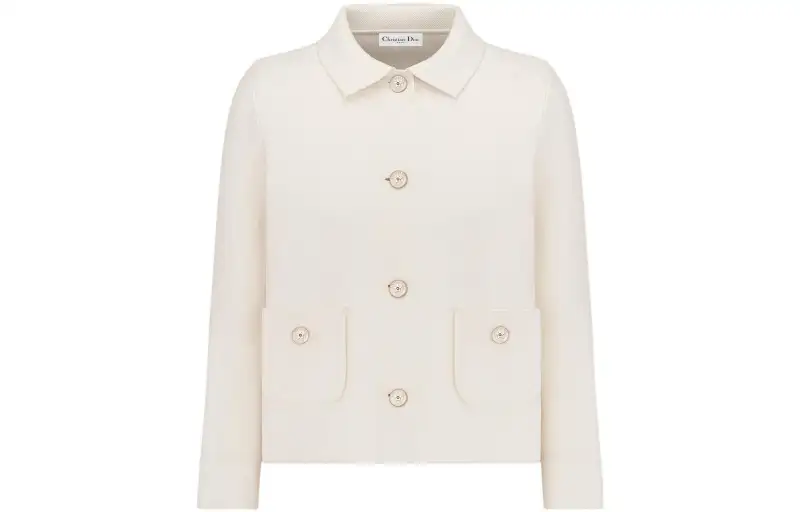 DIOR Jackets Women's White Lapel Moderate Other